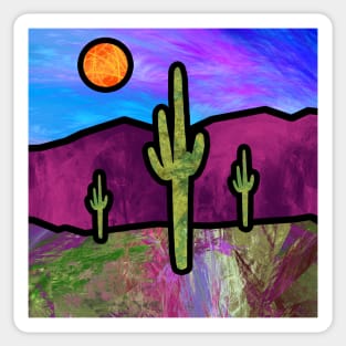 Desert Stained Glass Sticker